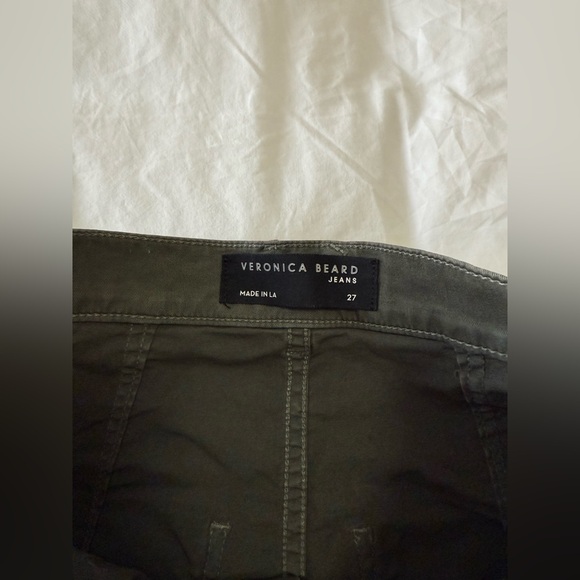 Veronica Beard | Women’s SZ 27 | Olive Charlie Barrel Leg High Rise Cargo Pants - Picture 2 of 8